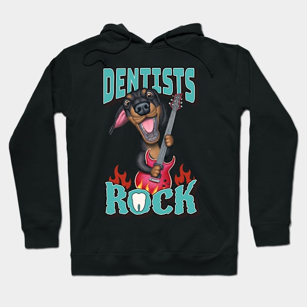 Dentists Rock Hoodie by Danny Gordon Art